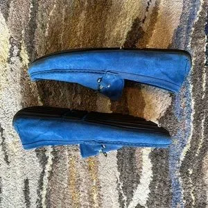 Men’s Authentic Gucci Loafer / Blue Suede / Size 11 Gucci web gold horsebit blue suede leather loafers sz uk7  main image 3